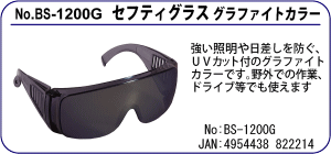 BS-1200G セフティグラス グラファイトカラー
